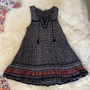 American Eagle Outfitters black and white floral tiered summer dress SZ: S